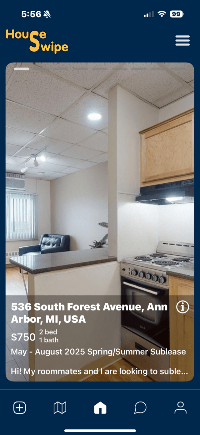 HouseSwipe screen 2